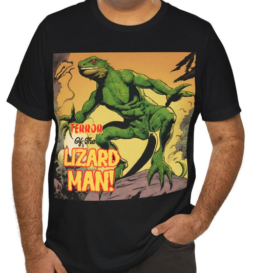 Lizard Man Retro Comic Book Art Shirt