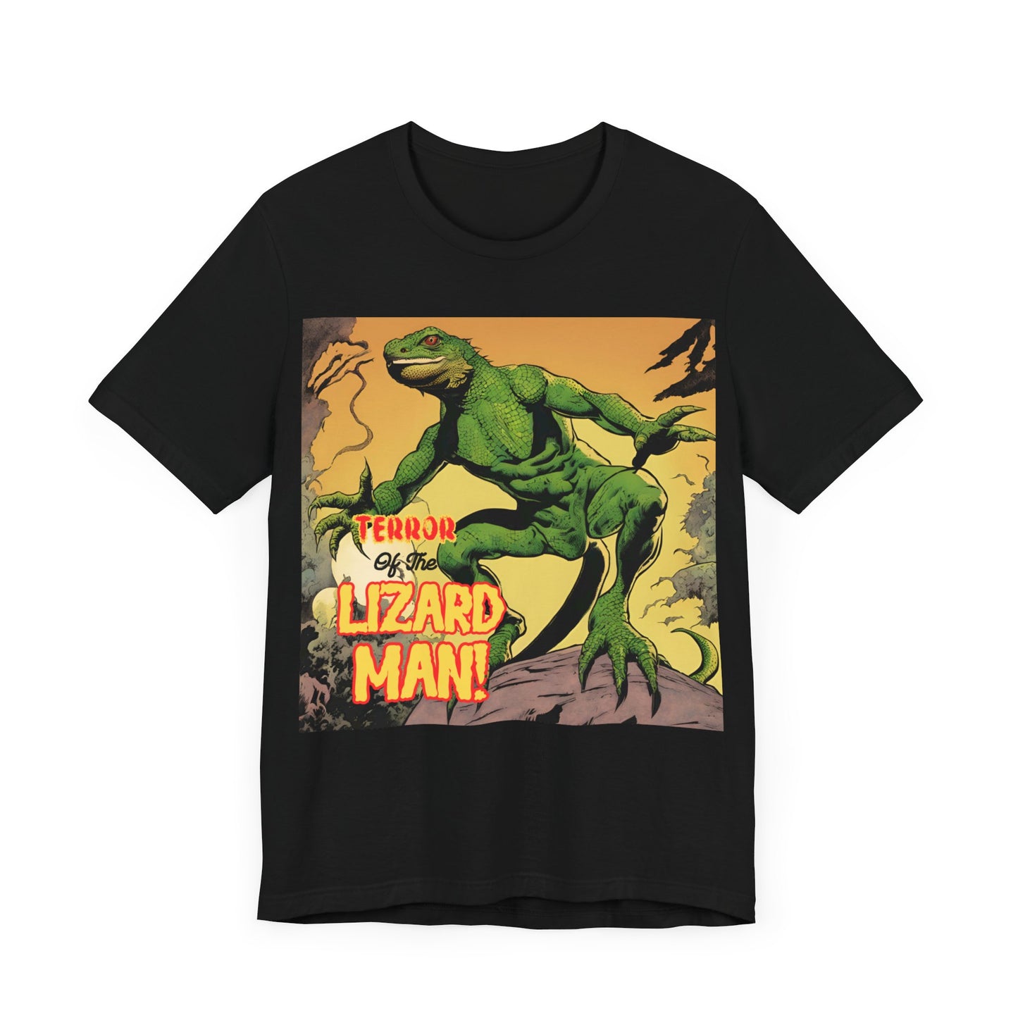 Lizard Man Retro Comic Book Art Shirt