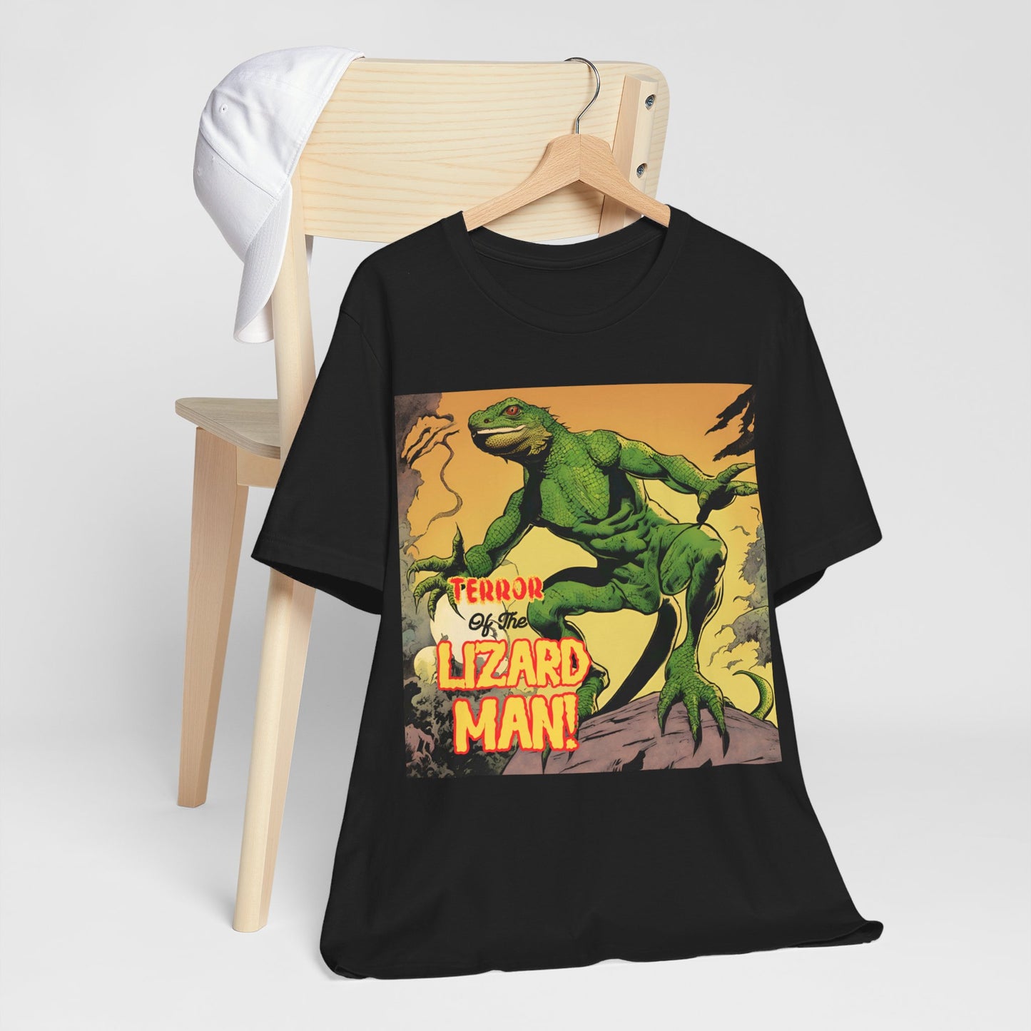 Lizard Man Retro Comic Book Art Shirt