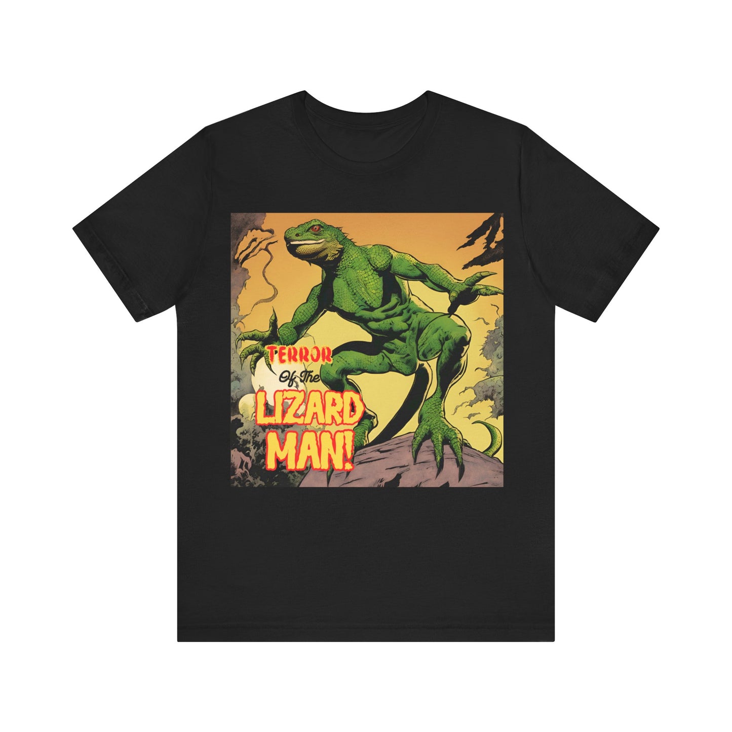 Lizard Man Retro Comic Book Art Shirt