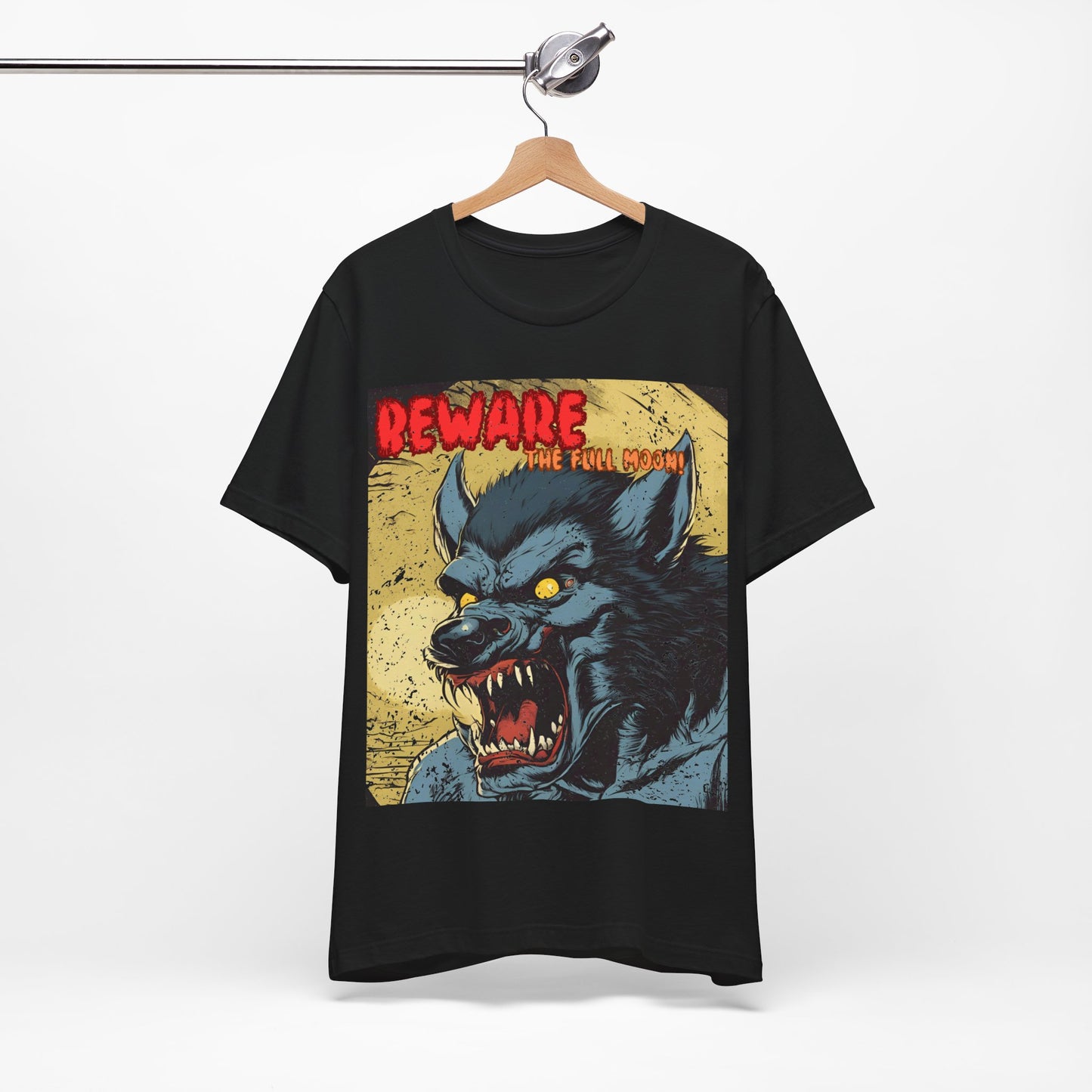 Beware The Full Moon Retro Werewolf Comic Book Shirt