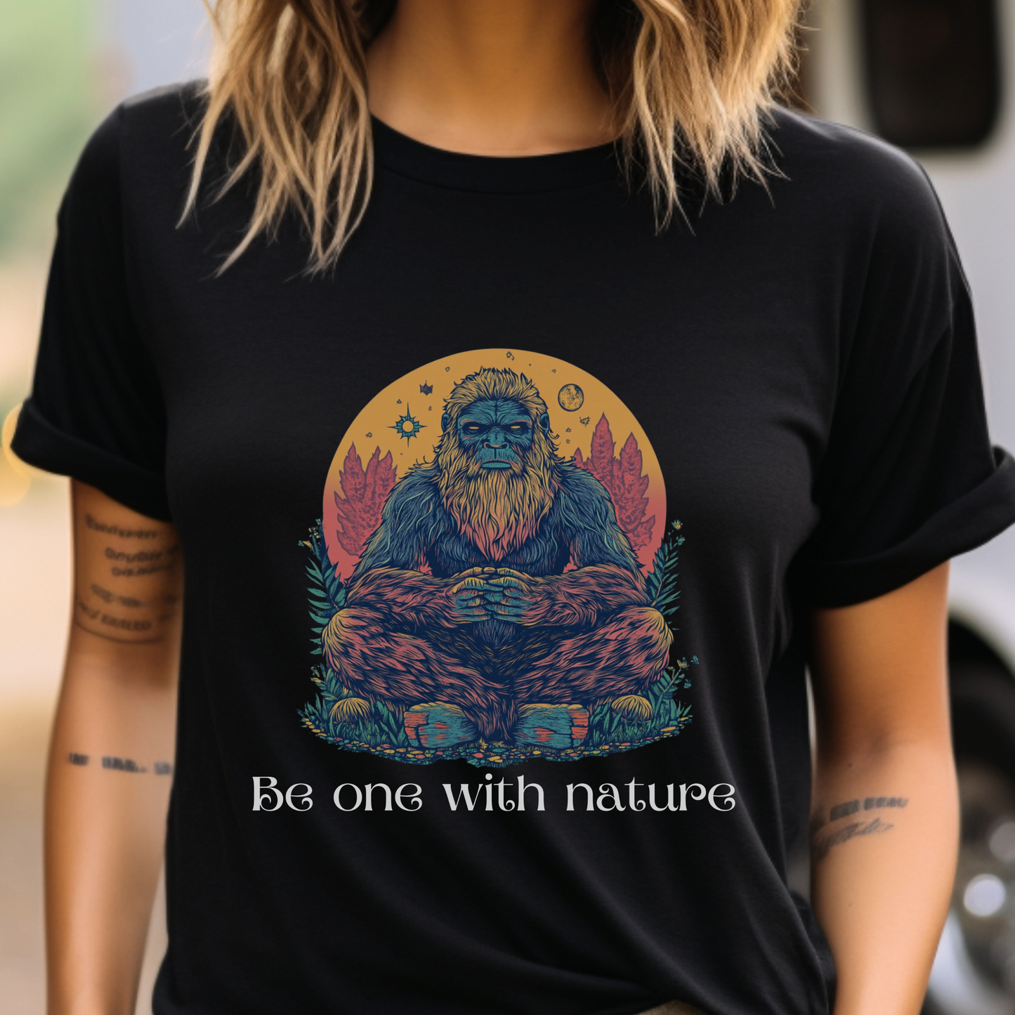 Be One With Nature Bigfoot Shirt