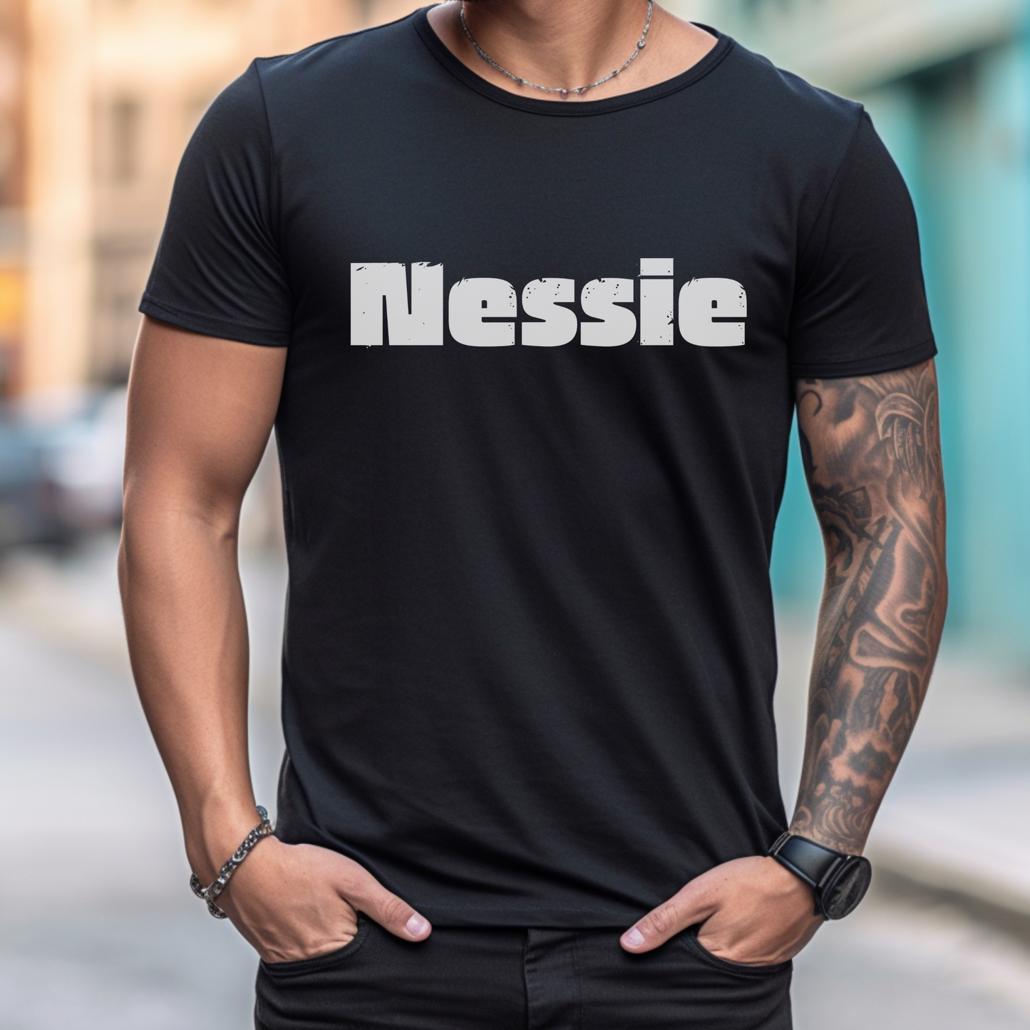 Nessie Distressed Lettering Shirt