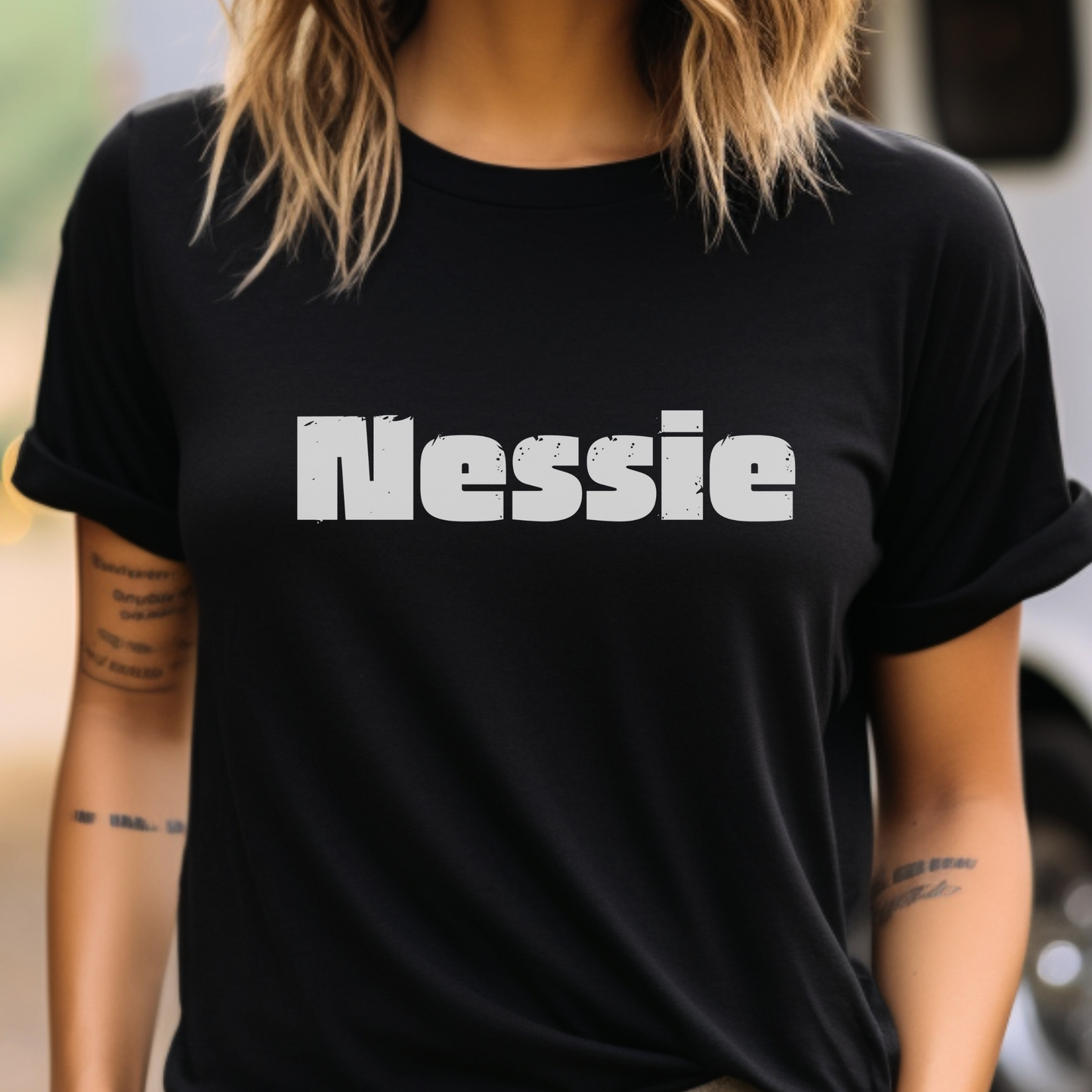 Nessie Distressed Lettering Shirt